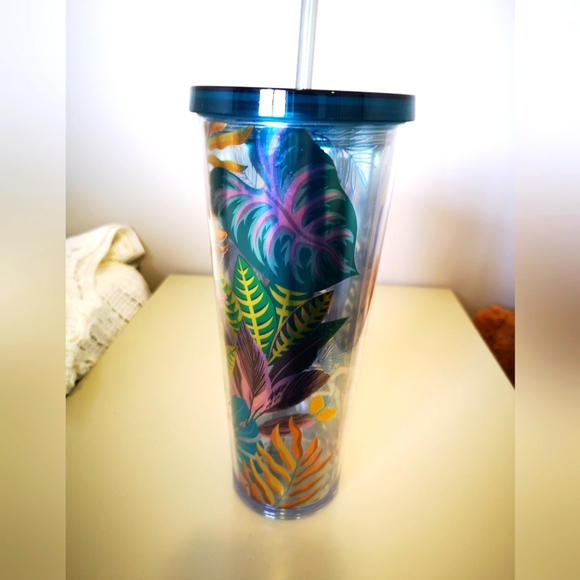 Starbucks 2017 Tropical HTF Venti 24 oz Travel Tumbler with Straw - Picture 6 of 10